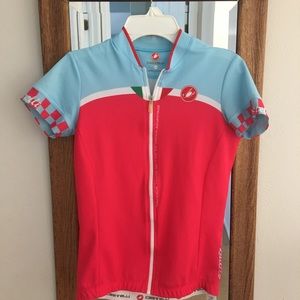 Blue and red women’s xs Castelli cycling jersey